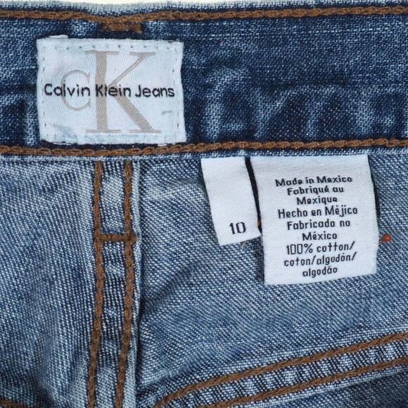 Calvin Klein Womens Jeans 10 Bootcut Medium Stone Washed Sandblast 33 x 32 - Picture 8 of 9